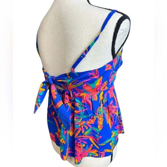 J. Crew tie-back strappy top in brilliant blue fuchsia size 0 nwt - Picture 3 of 7